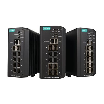 MOXA PT-G510-8GSFP-PHR-WV, Managed 10 Port Ethernet Switch USB [PT-G510-8GSFP-PHR-WV]; 634-892