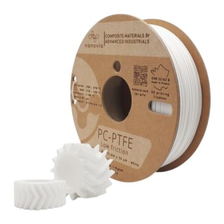 NANOVIA 2.85mm White PC 3D Printer Filament, 500g [NAPFENT2050WT]; 635-121