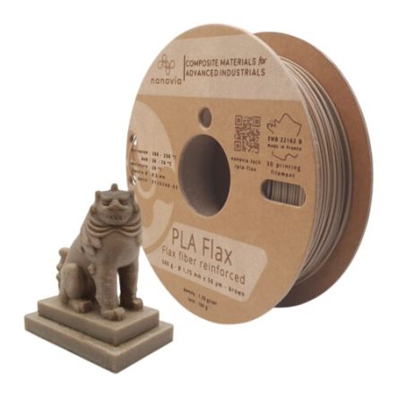 NANOVIA 1.75mm Brown PLA 3D Printer Filament, 500g [NAPLAFX1050BN]; 635-142
