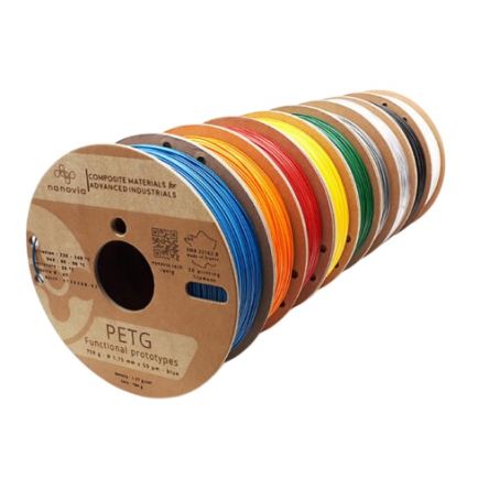 NANOVIA 1.75mm White PET-G 3D Printer Filament, 750g [NAPTGNT1075WT]; 635-152