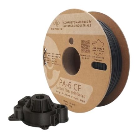 NANOVIA 2.85mm Black PA-6 CF 3D Printer Filament, 500g [NAPA6CF2050BK]; 635-179