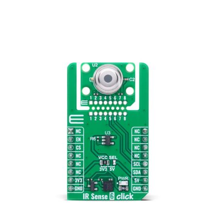 MikroElektronika IR Sense 6 Click Humidity, Temperature Add On Board for MIKROE-6570 mikroBUS [MIKROE-6570]; 635-887