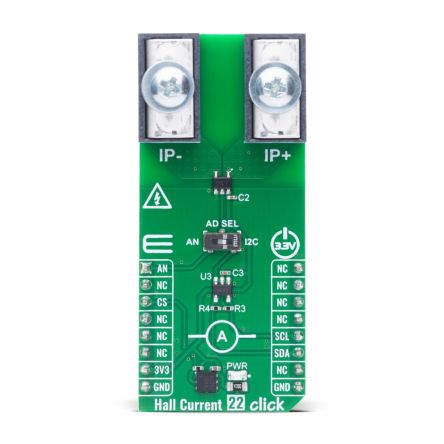 MikroElektronika Hall Current 22 Click Power Supply for Hall Effect Current Sensor for mikroBUS [MIKROE-6632]; 635-890