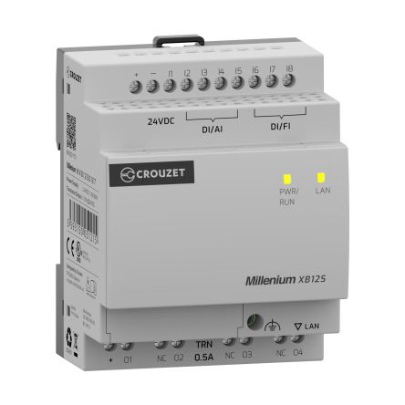 Crouzet MXB Series PLC I/O Module for Use with Industrial Automation Applications, 24 V Supply, Digital Output, [MXB12SD1ET]; 636-696