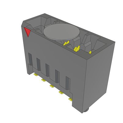 Samtec MEC2 Series Vertical Surface PCB Header, 10 Contact(s), 2 mm Pitch, 2 Row(s), Shrouded [MEC2-05-01-L-DV-NP-K-TR]; 637-570