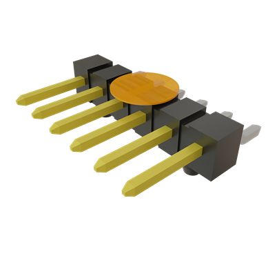 Samtec TSM Series Horizontal Surface PCB Header, 6 Contact(s), 2.54 mm Pitch, 1 Row(s), Unshrouded [TSM-106-01-L-SH-A-K-TR]; 637-575