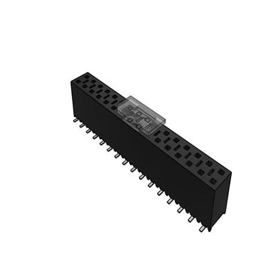 Samtec SSM Series Vertical Surface Mount PCB Socket, 32-Contact, 2-Row, 2.54mm Pitch, Solder Termination [SSM-116-L-DV-A-P-TR]; 637-580