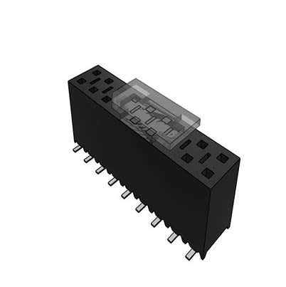 Samtec SSM Series Vertical Surface Mount PCB Socket, 18-Contact, 2-Row, 2.54mm Pitch, Solder Termination [SSM-109-S-DV-P-TR]; 637-600