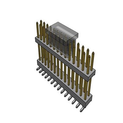 Samtec TW Series Straight Surface PCB Header, 28 Contact(s), 2 mm Pitch, 2 Row(s), Unshrouded [TW-14-07-L-D-475-SM-A-P]; 637-601