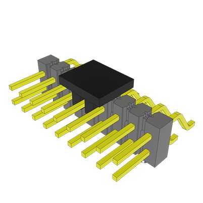 Samtec TSM Series Horizontal Surface PCB Header, 18 Contact(s), 2.54 mm Pitch, 2 Row(s), Unshrouded [TSM-109-01-S-DH-A-P-TR]; 637-604