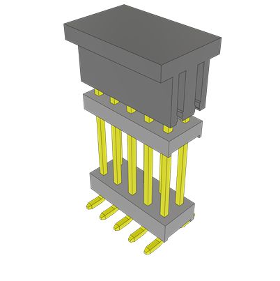 Samtec TW Series Straight Surface PCB Header, 10 Contact(s), 2 mm Pitch, 2 Row(s), Unshrouded [TW-05-07-L-D-475-SM-A-P]; 637-612