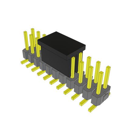 Samtec TSM Series Vertical Surface PCB Header, 22 Contact(s), 2.54 mm Pitch, 2 Row(s), Unshrouded [TSM-111-01-L-DV-P-TR]; 637-616