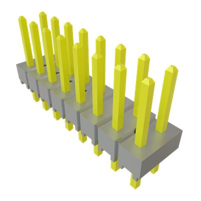 Samtec TSW Series Straight Through Hole PCB Header, 16 Contact(s), 2.54 mm Pitch, 2 Row(s), Unshrouded [TSW-108-23-F-D]; 637-622
