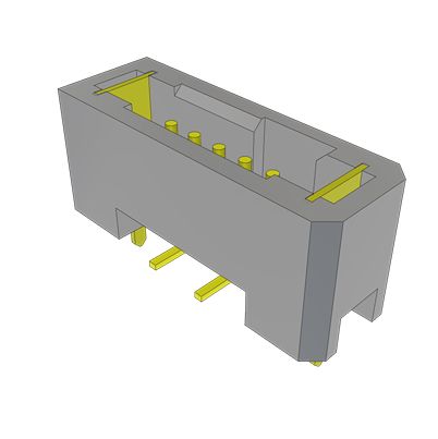 Samtec TFM Series Straight Surface PCB Header, 5 Contact(s), 1.27 mm Pitch, 1 Row(s), Shrouded [TFM-105-02-L-S-WT-K-TR]; 637-623