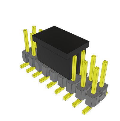 Samtec TSM Series Vertical Surface PCB Header, 18 Contact(s), 2.54 mm Pitch, 2 Row(s), Unshrouded [TSM-109-01-L-DV-P-FR]; 637-629