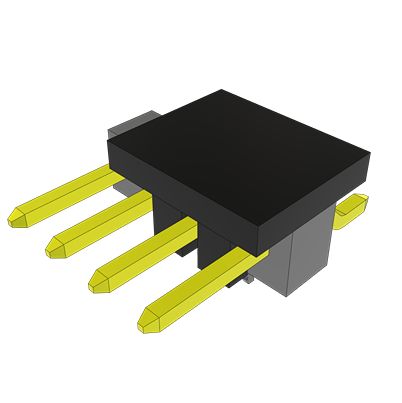 Samtec TSM Series Horizontal Surface PCB Header, 4 Contact(s), 2.54 mm Pitch, 1 Row(s), Unshrouded [TSM-104-01-T-SH-LC-P-TR]; 637-634