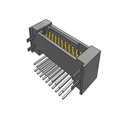 Samtec TFM Series Right Angle Surface PCB Header, 20 Contact(s), 1.27 mm Pitch, 2 Row(s), Shrouded [TFM-110-01-STL-D-RE1-WT]; 637-637