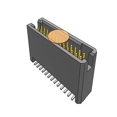 Samtec TFM Series Straight Surface PCB Header, 26 Contact(s), 1.27 mm Pitch, 2 Row(s), Shrouded [TFM-113-22-S-D-LC-K-TR]; 637-640