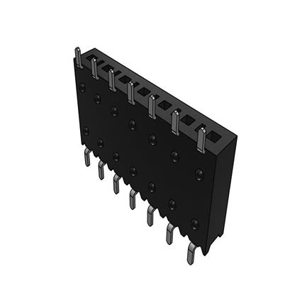 Samtec SSM Series Horizontal Surface Mount PCB Socket, 7-Contact, 1-Row, 2.54mm Pitch, Solder Termination [SSM-107-L-SH-TR]; 637-645