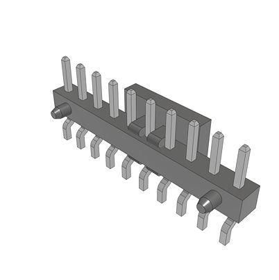 Samtec MMT Series Horizontal Surface PCB Header, 10 Contact(s), 2 mm Pitch, 1 Row(s), Unshrouded [MMT-110-01-T-SH-A-P-TR]; 637-661