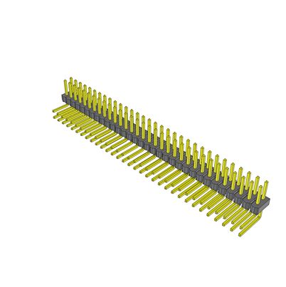 Samtec TSW Series Right Angle Through Hole PCB Header, 64 Contact(s), 2.54 mm Pitch, 2 Row(s), Unshrouded [TSW-132-22-L-D-RA]; 637-662