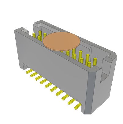 Samtec TFM Series Straight Surface PCB Header, 20 Contact(s), 1.27 mm Pitch, 2 Row(s), Shrouded [TFM-110-12-L-D-K-TR]; 637-671