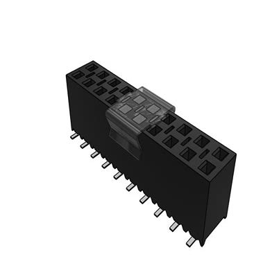 Samtec SSM Series Vertical Surface Mount PCB Socket, 20-Contact, 2-Row, 2.54mm Pitch, Solder Termination [SSM-110-L-DV-BE-M-TR]; 637-678