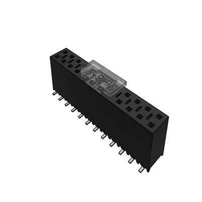 Samtec SSM Series Vertical Surface Mount PCB Socket, 24-Contact, 2-Row, 2.54mm Pitch, Solder Termination [SSM-112-L-DV-LC-P-TR]; 637-682
