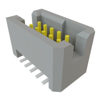 Samtec TFM Series Straight Surface PCB Header, 10 Contact(s), 1.27 mm Pitch, 2 Row(s), Shrouded [TFM-105-02-L-D-TR]; 637-683