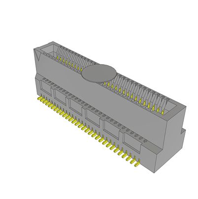 Samtec MEC8 Series Vertical Surface PCB Header, 60 Contact(s), 0.8 mm Pitch, 2 Row(s), Shrouded [MEC8-130-02-L-DV-A-K]; 637-684