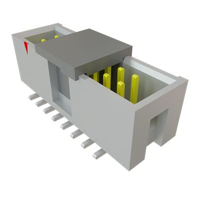 Samtec HTST Series Right Angle Surface PCB Header, 16 Contact(s), 2.54 mm Pitch, 2 Row(s), Shrouded [HTST-108-01-S-DV-P-TR]; 637-688