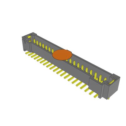 Samtec T2M Series Surface PCB Header, 40 Contact(s), 2 mm Pitch, 2 Row(s), Shrouded [T2M-120-01-L-D-SM-WT-K-TR]; 637-690