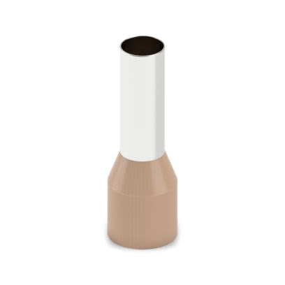 Phoenix Contact Insulated Ferrule, 18mm Pin Length, 7.3mm Pin Diameter, Brown [2100030]; 638-180