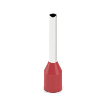 Phoenix Contact Insulated Ferrule, 10mm Pin Length, 1.5mm Pin Diameter, Red [2100092]; 638-181