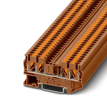 Phoenix Contact 1176302 Brown, 2.5mm², 1-Level, Push In Termination [1176302]; 638-186
