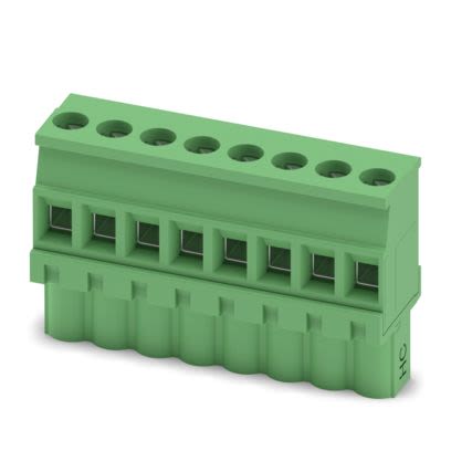 Phoenix Contact PCB Terminal Block, 8-Contact, 5.08mm Pitch, Push-In, 1-Row, Socket Termination [1912906]; 638-190