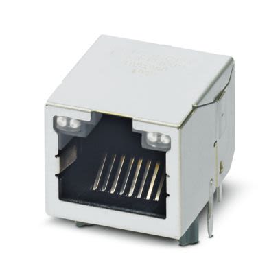 Phoenix Contact Female RJ45 Connector, PCB Mount, Through Hole Straight 1 Port 8 -Way [1091950]; 638-205