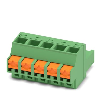 Phoenix Contact PCB Terminal Block, 5-Contact, 5.08mm Pitch, Push-In, 1-Row, Socket Termination [1861263]; 638-236