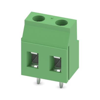 Phoenix Contact PCB Terminal Block, 2-Contact, 7.62mm Pitch, Wave Soldering, 1-Row, Plug In, Screw Termination [1732720]; 638-255