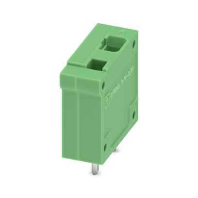 Phoenix Contact PCB Terminal Block, 1-Contact, 6.35mm Pitch, Wave Soldering, 1-Row, Push In Spring Termination [1707357]; 638-300