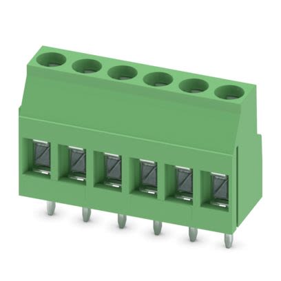 Phoenix Contact PCB Terminal Block, 6-Contact, 5mm Pitch, Wave Soldering, 1-Row, Plug In, Screw Termination [1711301]; 638-306