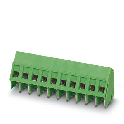 Phoenix Contact SMKDSP Series PCB Terminal Block, 4-Contact, 5mm Pitch, Wave Soldering, 1-Row, Plug In, Screw [1733431]; 638-347