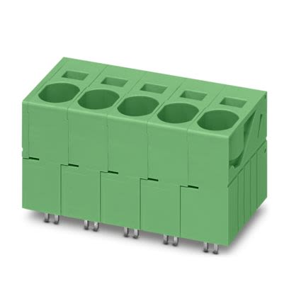 Phoenix Contact SPT Series PCB Terminal Block, 5-Contact, 15mm Pitch, Wave Soldering, 1-Row, Push In Spring Termination [1845373]; 638-409
