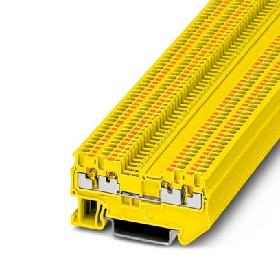 Phoenix Contact 1315243 5/S-QUATTRO YE, PT 1 Series Yellow, 1.5mm², 1-Level, Push In Termination [1315243]; 638-429
