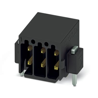 Phoenix Contact DMC 0 Series Wave Soldering Mount PCB Header, 4 Contact(s), 2.54 mm Pitch, 2 Row(s), Shrouded [1844727]; 638-442