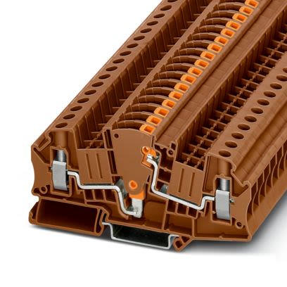 Phoenix Contact 1098640 10986 Series Grey, 0.14mm², 4-Level, Push In Termination [1098640]; 638-477
