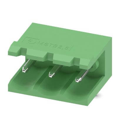 Phoenix Contact MSTB 2/5-G Series Solder PCB Header, 3 Contact(s), 5 mm Pitch, 1 Row(s), Shrouded [1754452]; 638-537