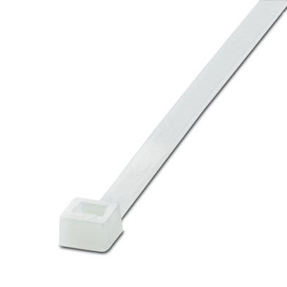 Phoenix Contact Cable Ties, Standard, 780mm x 9 mm, Clear Polyamide, Pk-100 [3240778]; 638-566