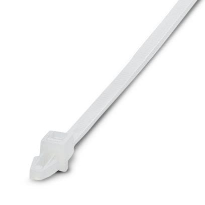 Phoenix Contact Cable Ties, Standard, 150mm x 3.6 mm, Clear Polyamide, Pk-100 [3240801]; 638-569
