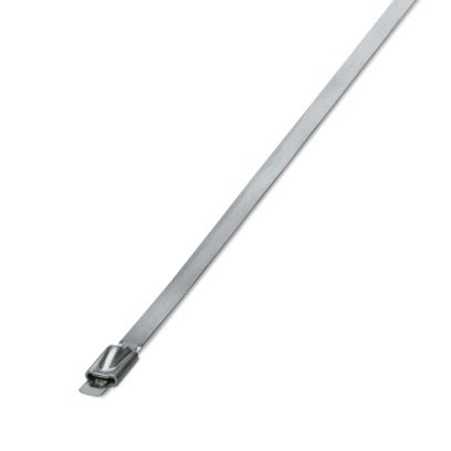Phoenix Contact Cable Ties, Standard, 360mm x 4.6 mm, Silver Polyamide, Pk-100 [3240810]; 638-571